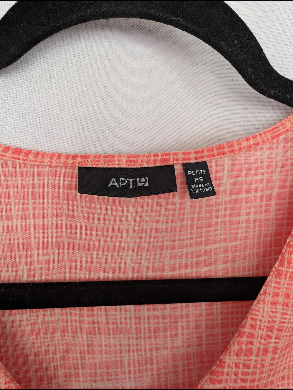 Apt. 9 Coral Textured V-Neck Belted Midi Dress - Picture 2 of 3